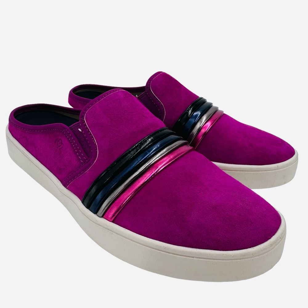 Spenco‎ St Barts Hot Pink Suede Slip On Sneakers Slides Women’s Size 8.5 B